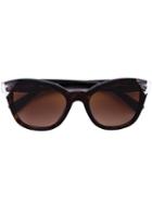 Valentino - Valentino Garavani Cat Eye Sunglasses - Women - Pvc - One Size, Women's, Brown, Pvc