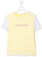 Calvin Klein Kids Teen Contrasting Sleeve T-shirt - Green