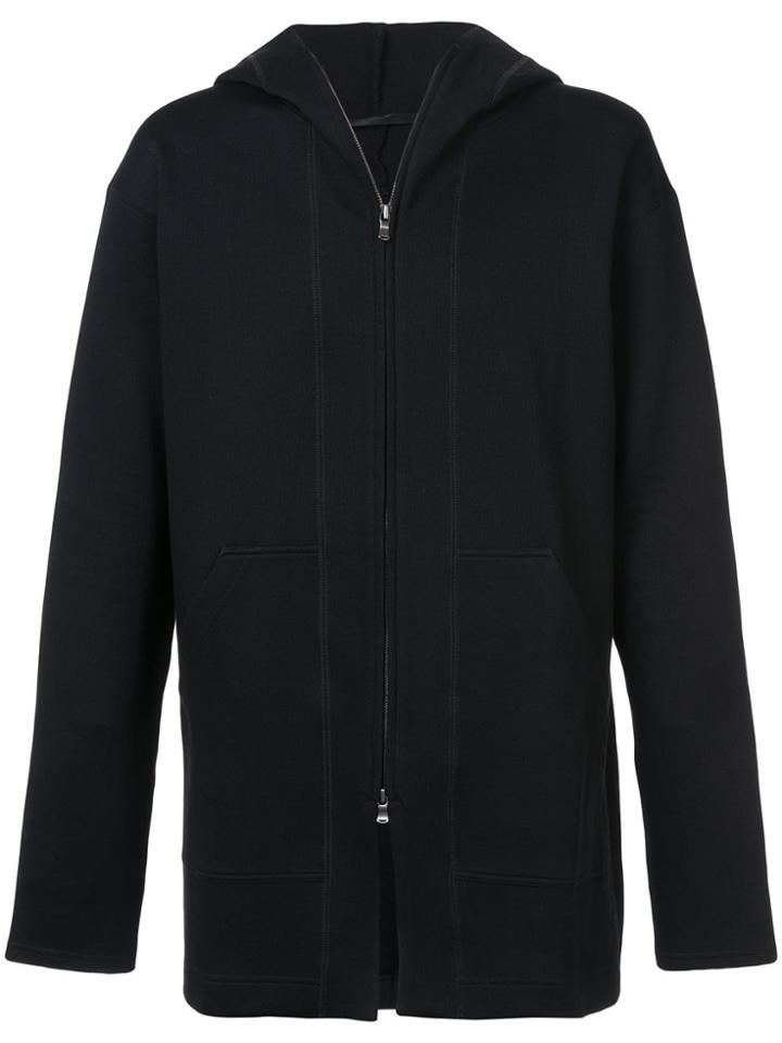 The Viridi-anne Long Zipped Hoody - Black