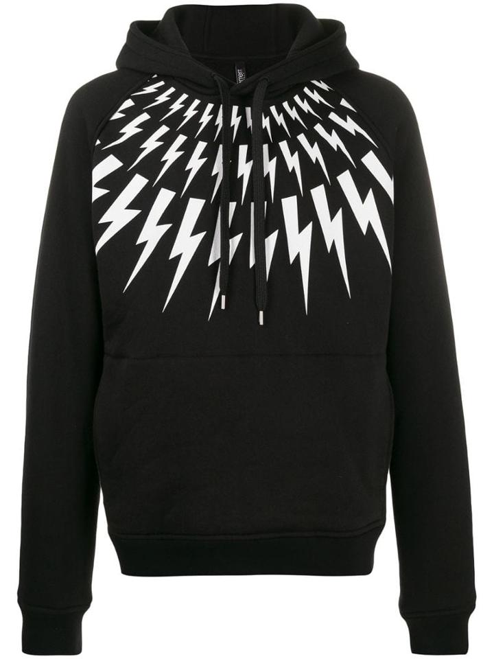 Neil Barrett Thunder Bolt Hoodie - Black