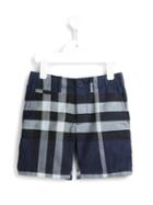 Burberry Kids Check Shorts, Boy's, Size: 7 Yrs, Blue