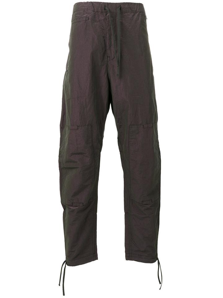 Stone Island Shadow Project Iridescent Effect Loose-fit Trousers, Men's, Size: 48, Grey, Cotton/polyester