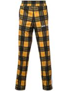 Palm Angels Checked Straight-fit Trousers - Yellow & Orange