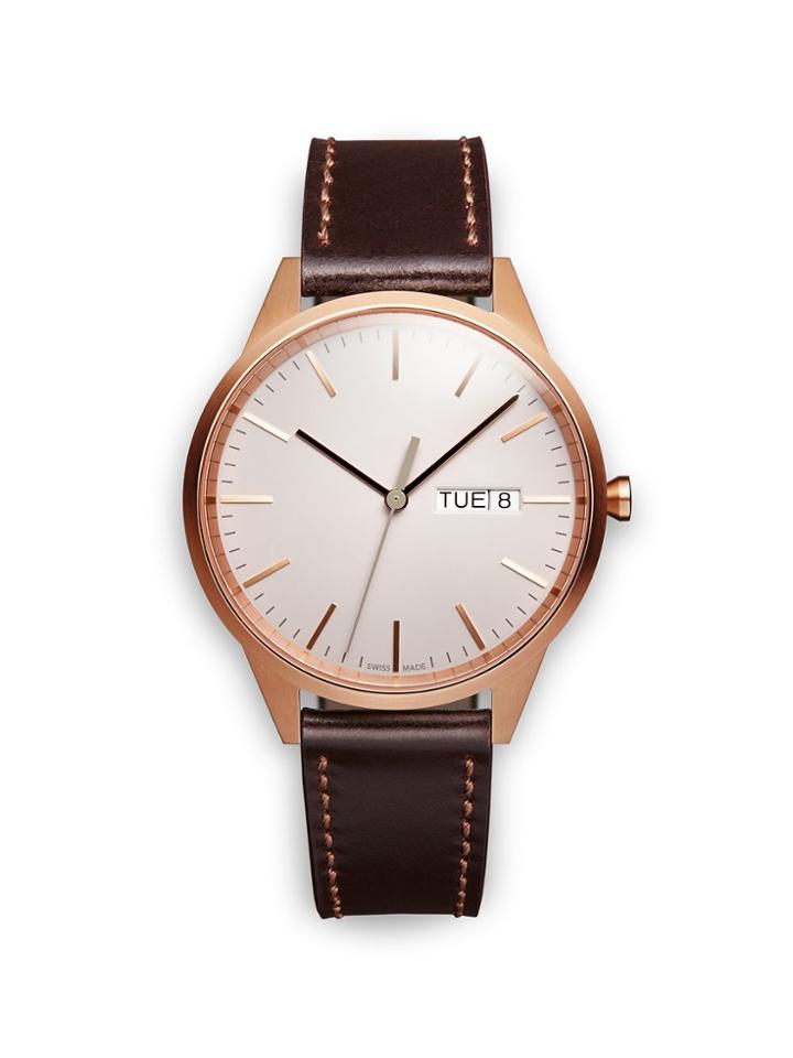 Uniform Wares C40 Day-date Watch - Brown