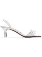Neous White Rossi 55 Leather Slingback Sandals