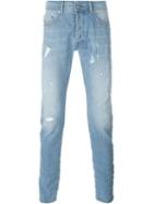 Diesel Distressed Slim Fit Jeans, Men's, Size: 29, Blue, Cotton/spandex/elastane