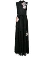 Sachin & Babi Celina Floral Lace Gown - Black
