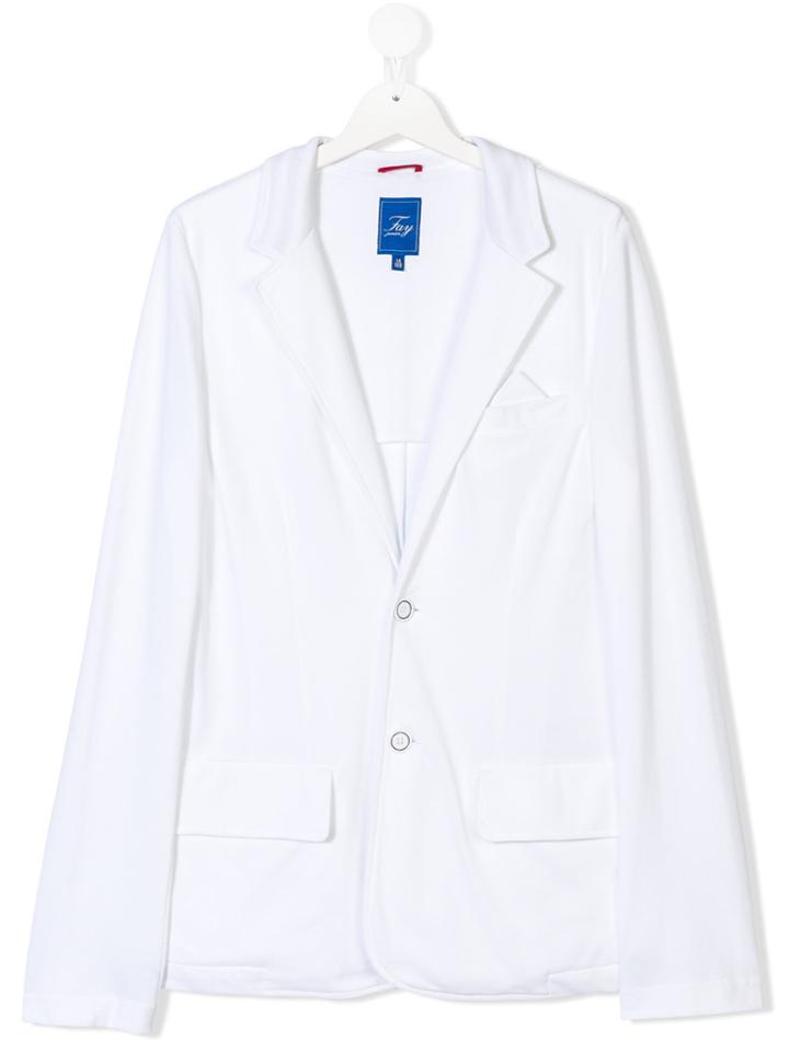Fay Kids Teen Two Button Blazer - White