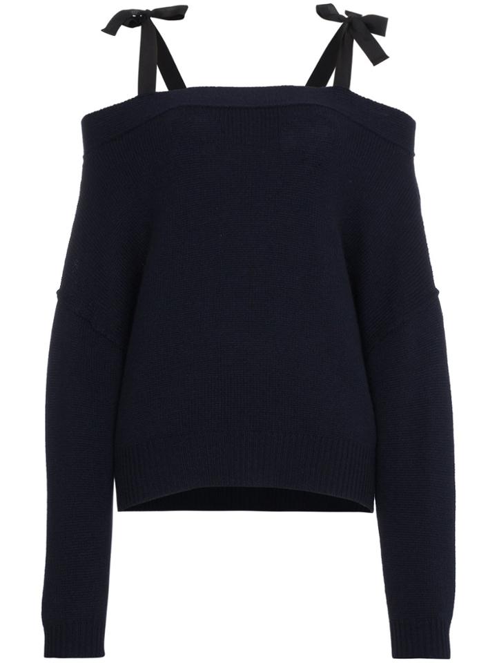 Miu Miu Cashmere Off The Shoulder Jumper - Blue
