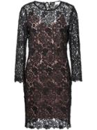 Fleur Du Mal Guipure Lace Mini Dress, Women's, Size: Medium, Black, Silk/cotton