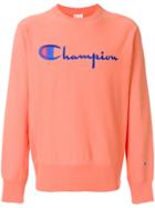 Champion Large Logo Crewneck Sweater - Yellow & Orange