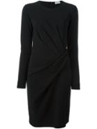 Lanvin Draped Detail Dress, Women's, Size: 42, Black, Spandex/elastane/viscose