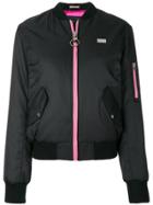 Philipp Plein Contrast Zip Bomber Jacket - Black
