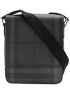 Burberry Check Messenger Bag - Black