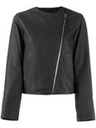 Joseph Fitted Biker Jacket - Black