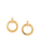 Chanel Vintage Double Loop Earrings - Gold