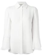 Valentino Wide Sleeve Blouse, Women's, Size: 40, White, Silk