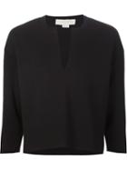 Stella Mccartney Slash Neck Sweater, Women's, Size: 44, Black, Cotton/polyester/viscose/wool