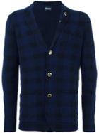Drumohr Plaid Blazer, Men's, Size: 48, Blue, Polyamide/spandex/elastane/wool