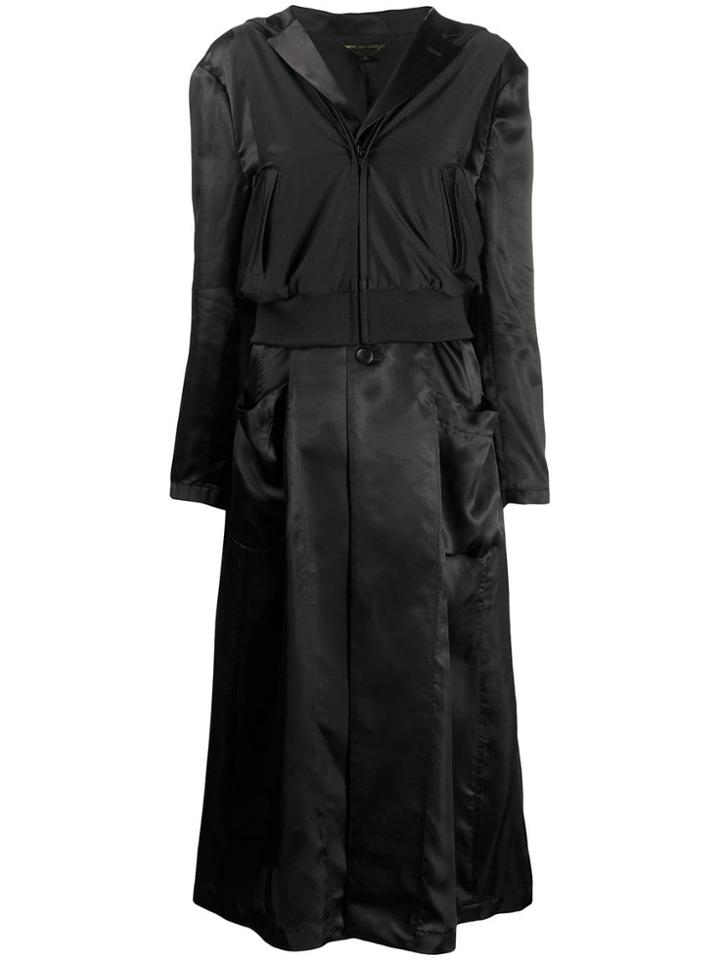 Comme Des Garçons Hooded Oversized Jacket - Black