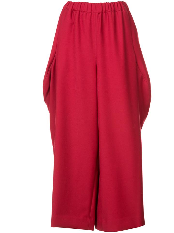 Comme Des Garçons Wide Leg Trousers - Red