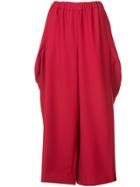 Comme Des Garçons Wide Leg Trousers - Red