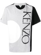 Kenzo Logo Colour-block T-shirt - Grey