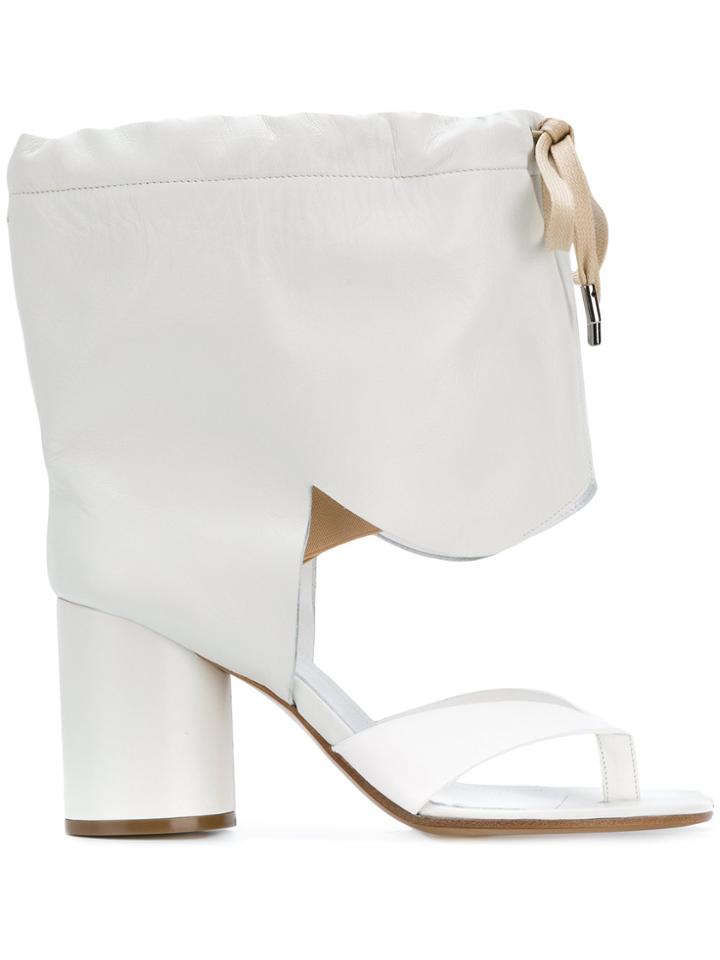 Maison Margiela Drawstring Ankle Sandals - White
