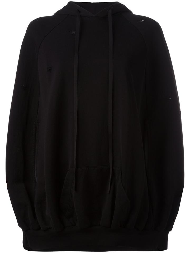 Unravel Project Oversized Sleeveless Hoodie, Women's, Size: Small, Black, Cotton