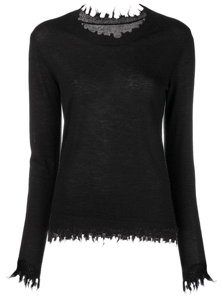 Uma Wang Cashmere Crew Neck Sweater - Black