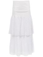 Andrea Bogosian Layered Midi Skirt - White