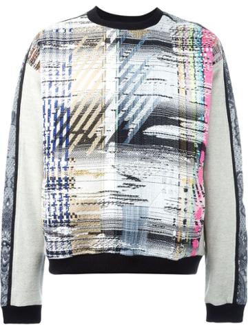 James Long Trim Detail Multipattern Sweater