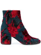 P.a.r.o.s.h. Floral Block Heel Boots - Red