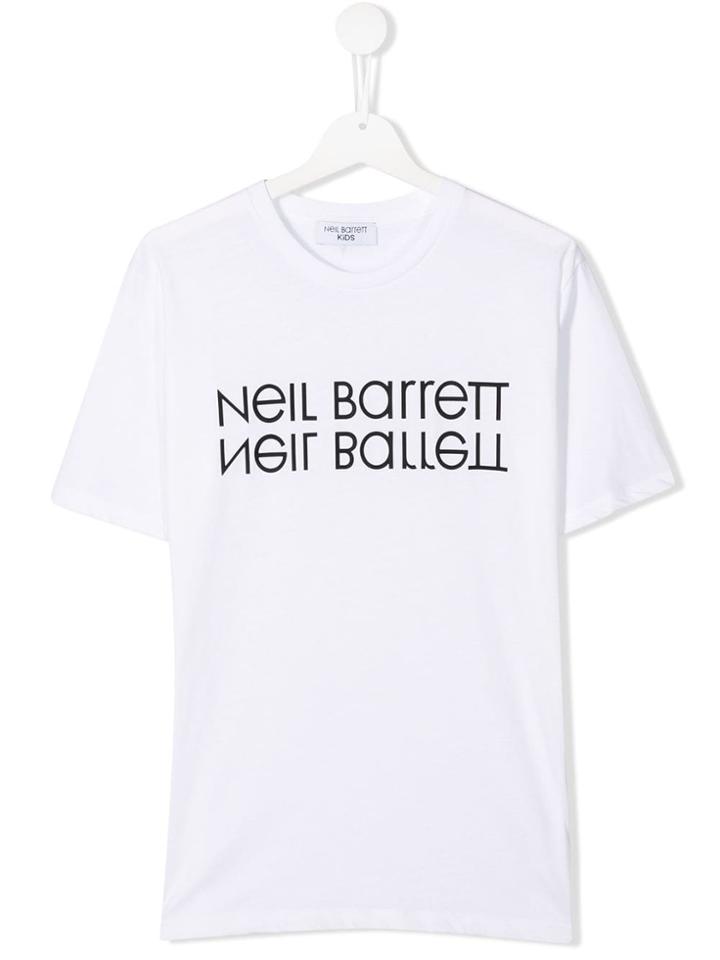 Neil Barrett Kids Logo T-shirt - White