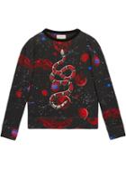 Gucci - Space Snake Print Sweatshirt - Men - Cotton - L, Black, Cotton
