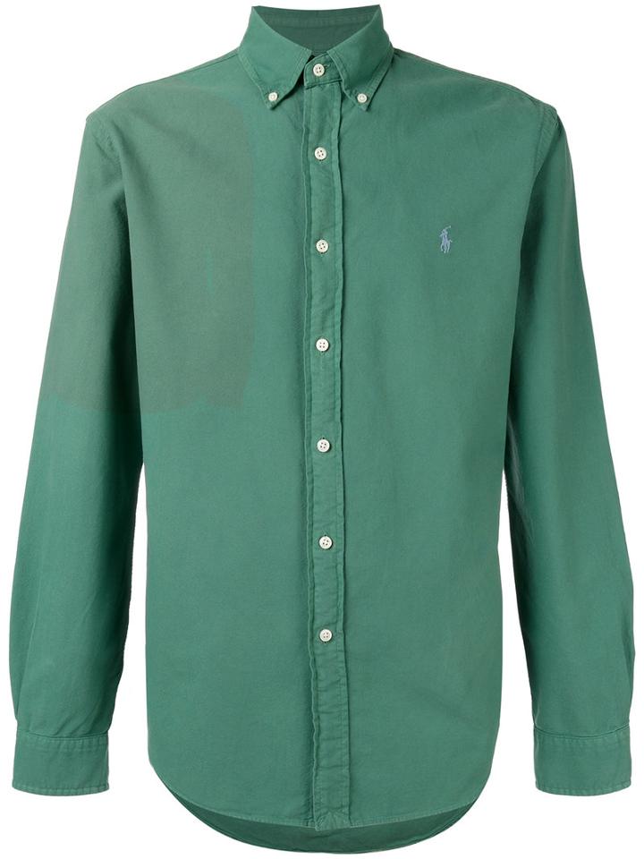Polo Ralph Lauren Embroidered Logo Button-down Shirt, Men's, Size: Medium, Green, Cotton