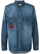 Saint Laurent - Patched Pocket Shirt - Men - Cotton - S, Blue, Cotton
