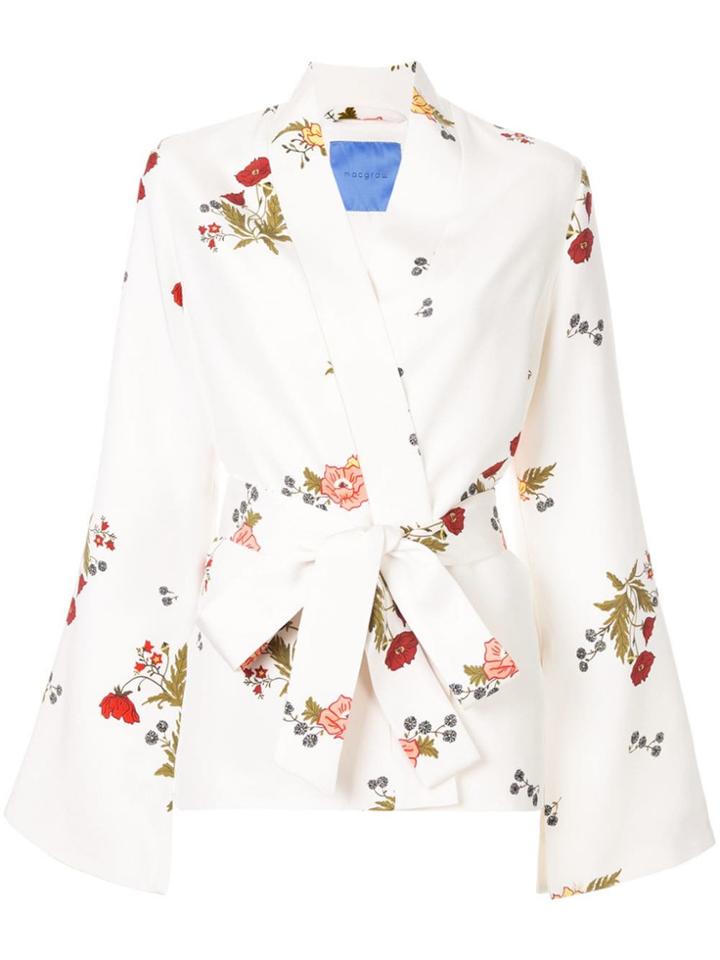 Macgraw Cognac Robe Coat - White