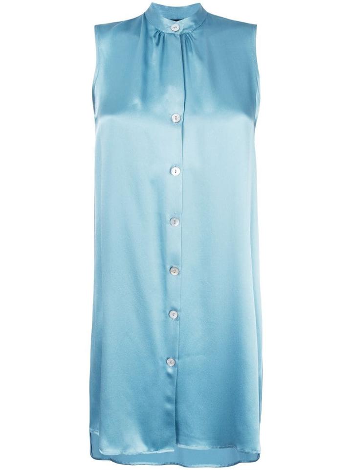 Voz Sleeveless Flared Top - Blue