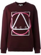 Mcq Alexander Mcqueen Glyph Icon Print Sweatshirt, Women's, Size: Xs, Pink/purple, Cotton