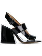 Maison Margiela Slingback Block Heel Sandals - Black