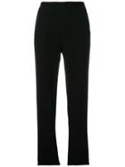 Alberto Biani Plain Straight Trousers - Black