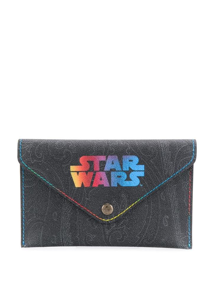 Etro Printed Star Wars Clutch Bag - Black