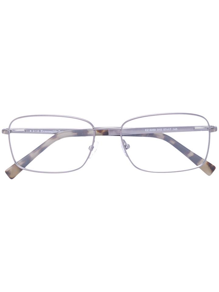 Ermenegildo Zegna - Square Frame Optical Glasses - Men - Acetate/metal - 57, Grey, Acetate/metal