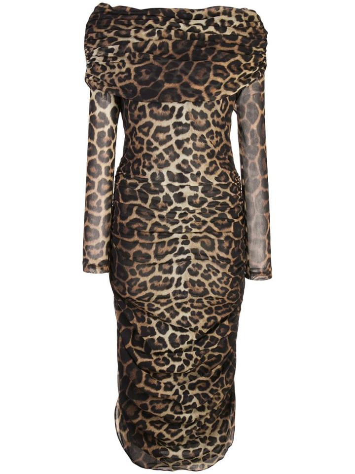Christian Siriano Leopard Print Dress - Neutrals