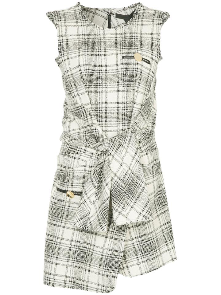Alexander Wang Checked Sleeveless Dress - White