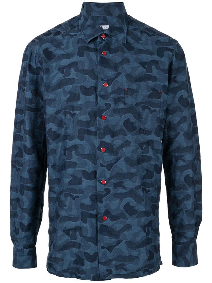 Kiton Camouflage Shirt - Blue