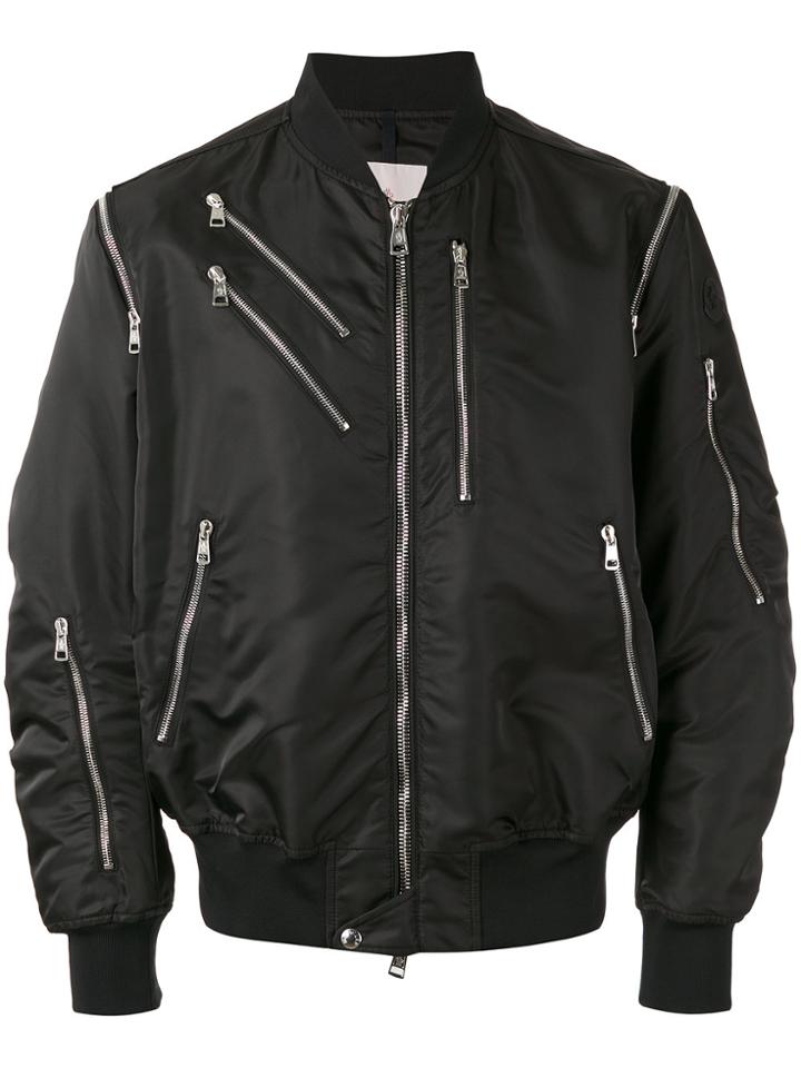 Moncler Zip Detail Bomber Jacket - Black