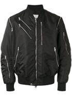 Moncler Zip Detail Bomber Jacket - Black