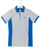 Armani Junior - Logo Print Polo Shirt - Kids - Cotton - 16 Yrs, Grey